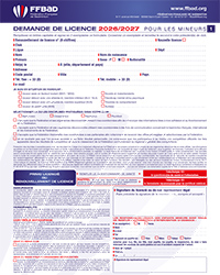 Le formulaire d'inscription pour les mineurs